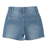 I Do Short In Denim Tinta Unita con Girovita Regolabile per Bambina 4B537 AZZURRO I DO 