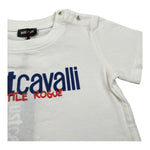 Just Cavalli T-Shirt Girocollo Tinta Unita con Stampa per Neonato JIP26047TS BIANCO JUST CAVALLI 