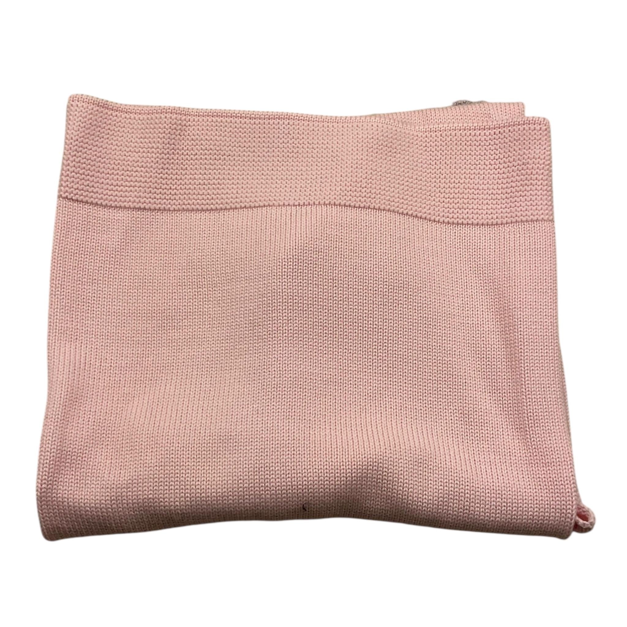 BABY LORD coperta tinta unita con ricami in contrasto Rosa per Neonata 104C ROSA BABY LORD 