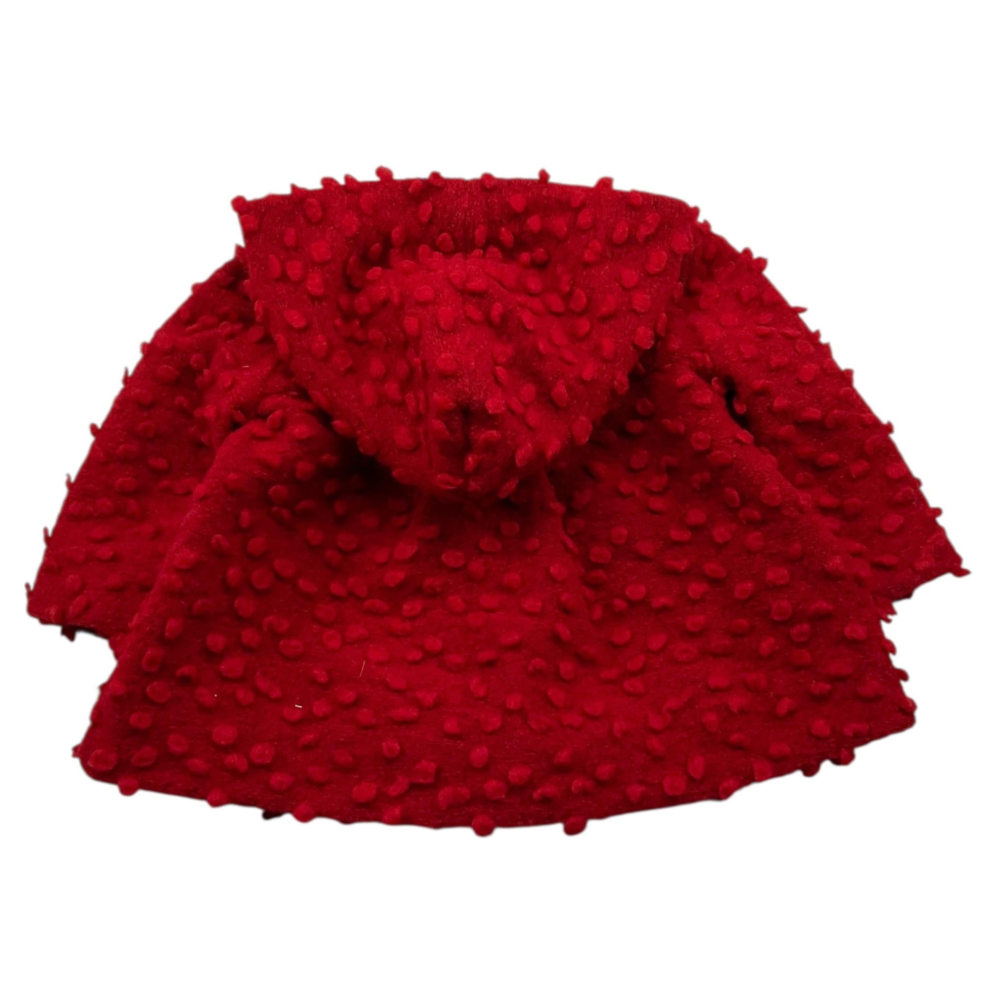 BARCELLINO cappotto tinta unita con cappuccio Rosso per Neonata 43388 ROSSO BARCELLINO 