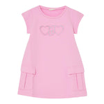 Liu Jo Felpa Chiusa Girocollo Tinta Unita con Logo per Neonata KA5014 ROSA LIU JO 