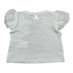 M+E' T-Shirt Girocollo tinta unita con Stampa Bianco per Bambina UE1856JX BIANCO M+E' 