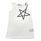 John Richmond Canotta Girocollo Tinta Unita con Borchie per Bambina RGP26099CN BIANCO JOHN RICHMOND 