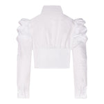 FUN & FUN camicia manica lunga tinta unita con cravatta Bianco per Bambina FJSH00449X BIANCO FUN & FUN 