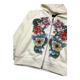 JOHN RICHMOND felpa con zip e cappuccio tinta unita con stampa in contrasto Bianco per Bambina RGA25077FE BIANCO JOHN RICHMOND 