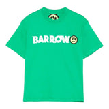 Barrow Kids T-Shirt Girocollo Tinta Unita con Logo per Bambino S5BKJUTH082X VERDE BARROW KIDS 