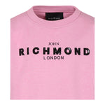 JOHN RICHMOND felpa chiusa girocollo tinta unita cn stampa logo Rosa per Bambina RGA24053PE ROSA JOHN RICHMOND 