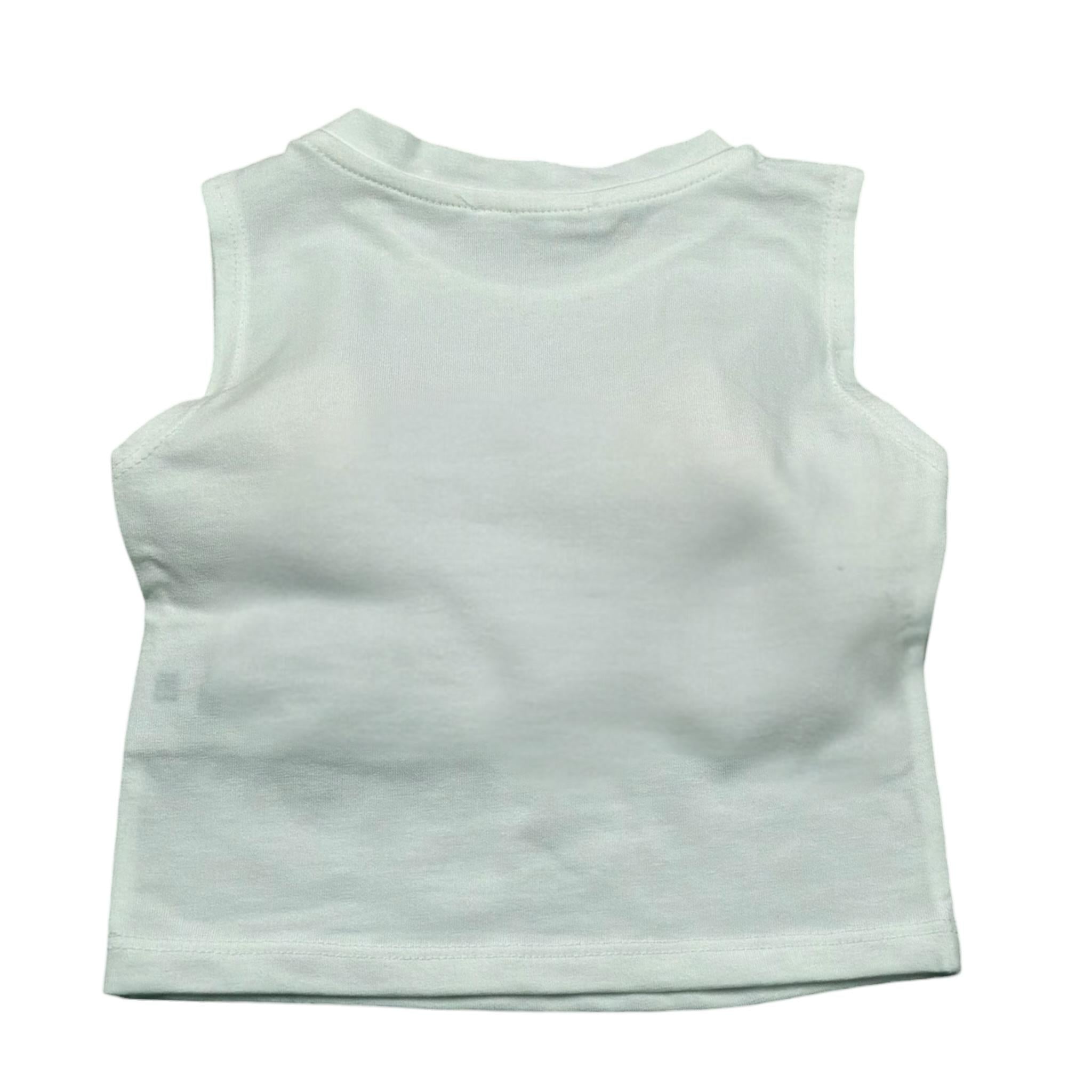 Miss Grant Canotta tinta unita con Applicazioni Bianco per Bambina MG1261 BIANCO MISS GRANT 