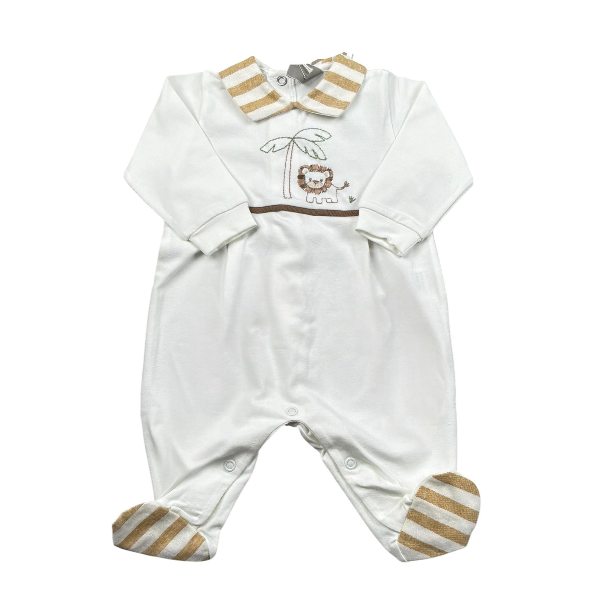 Marlu' Tutina Tinta Unita con Stampa per Neonato EL5014BIS BIANCO MARLU' 