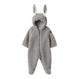 IL GUFO tutina tinta unita con orecchie e zip Grigio per Neonato A24NO058PE015 GRIGIO IL GUFO 