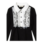 TWINSET abito bicolore con finta camicia  Bianco/nero per Bambina 242GJ2040 BIANCO/NERO TWINSET 