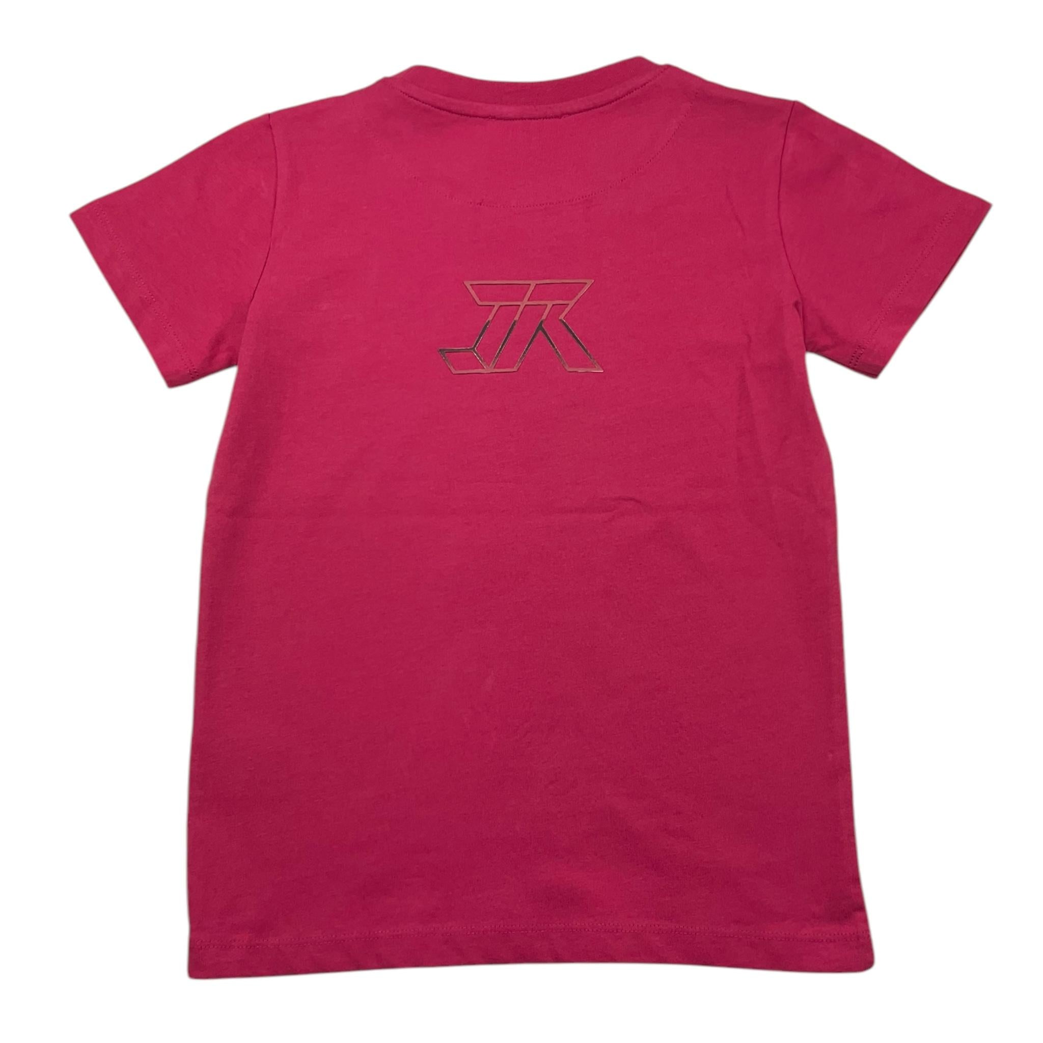 JOHN RICHMOND t-shirt girocollo tinta unita con stampa in contrasto Fuxia per Bambina RGA25215TS FUXIA JOHN RICHMOND 