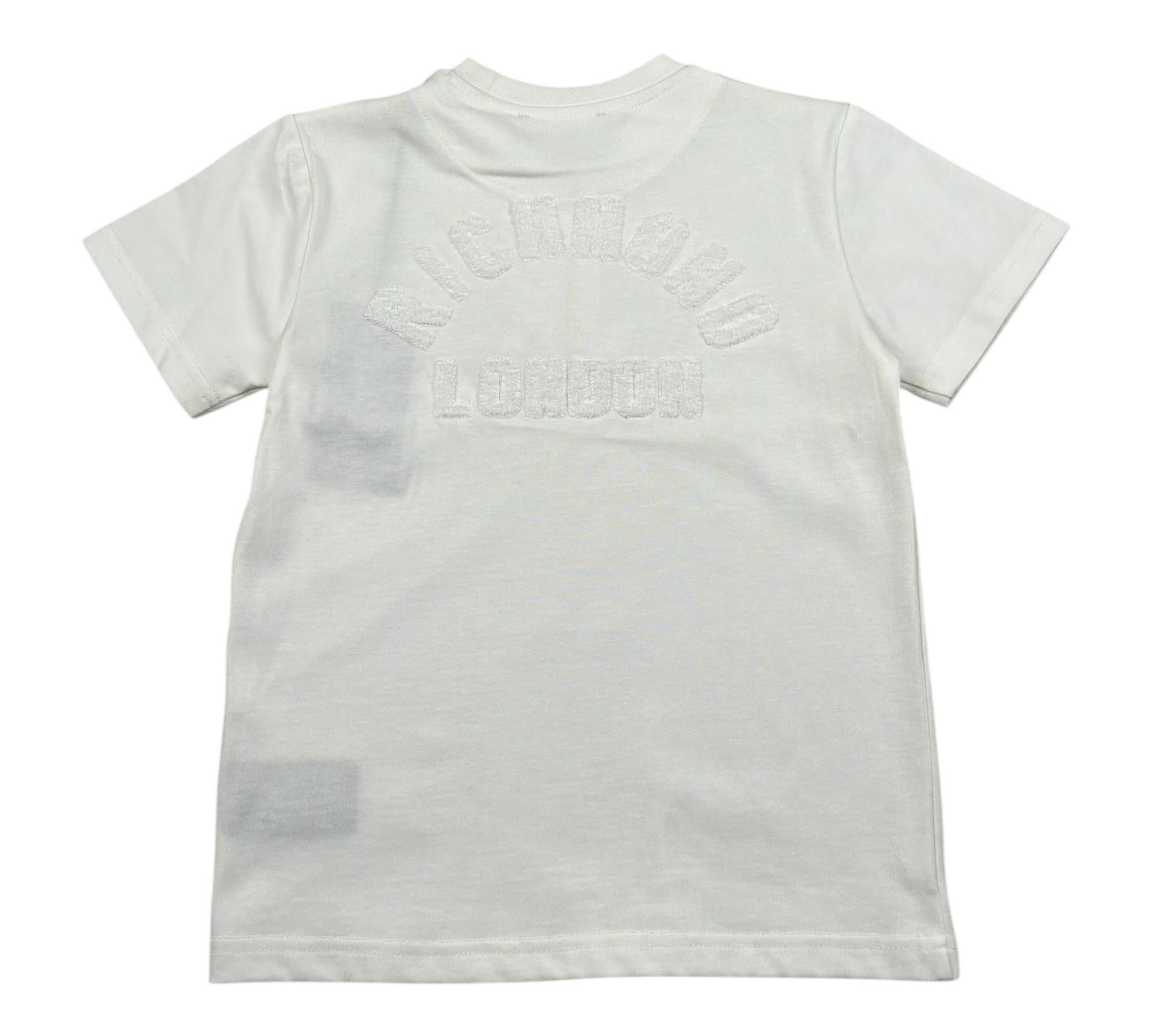 John Richmond T-Shirt Girocollo Tinta Unita con Stampa per Bambino RBP26191TS BIANCO JOHN RICHMOND 