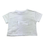 Dondup T-Shirt Girocollo Tinta Unita con Stampa per Neonata DFTS023N BIANCO DONDUP 