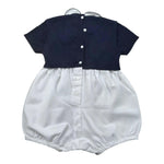 Le Coconne Pagliaccetto Bicolore Mezza Manica per Neonata LCN1979 BIANCO/BLU LE COCONNE 