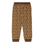 BALMAIN pantalone tuta tinta unita con stampe logo Beige per Bambino BT7Q40 BEIGE BALMAIN 