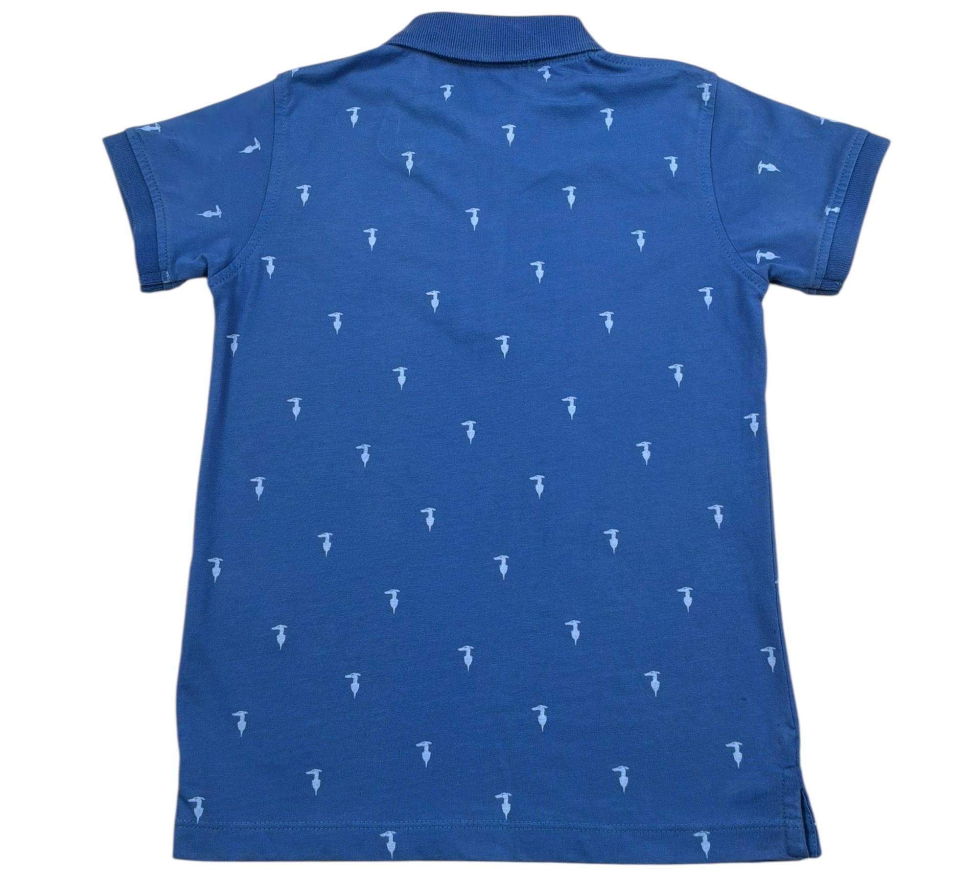 Trussardi Polo Mezza Manica Tinta Unita con Loghi per Bambino TBP26106PO BLU TRUSSARDI 