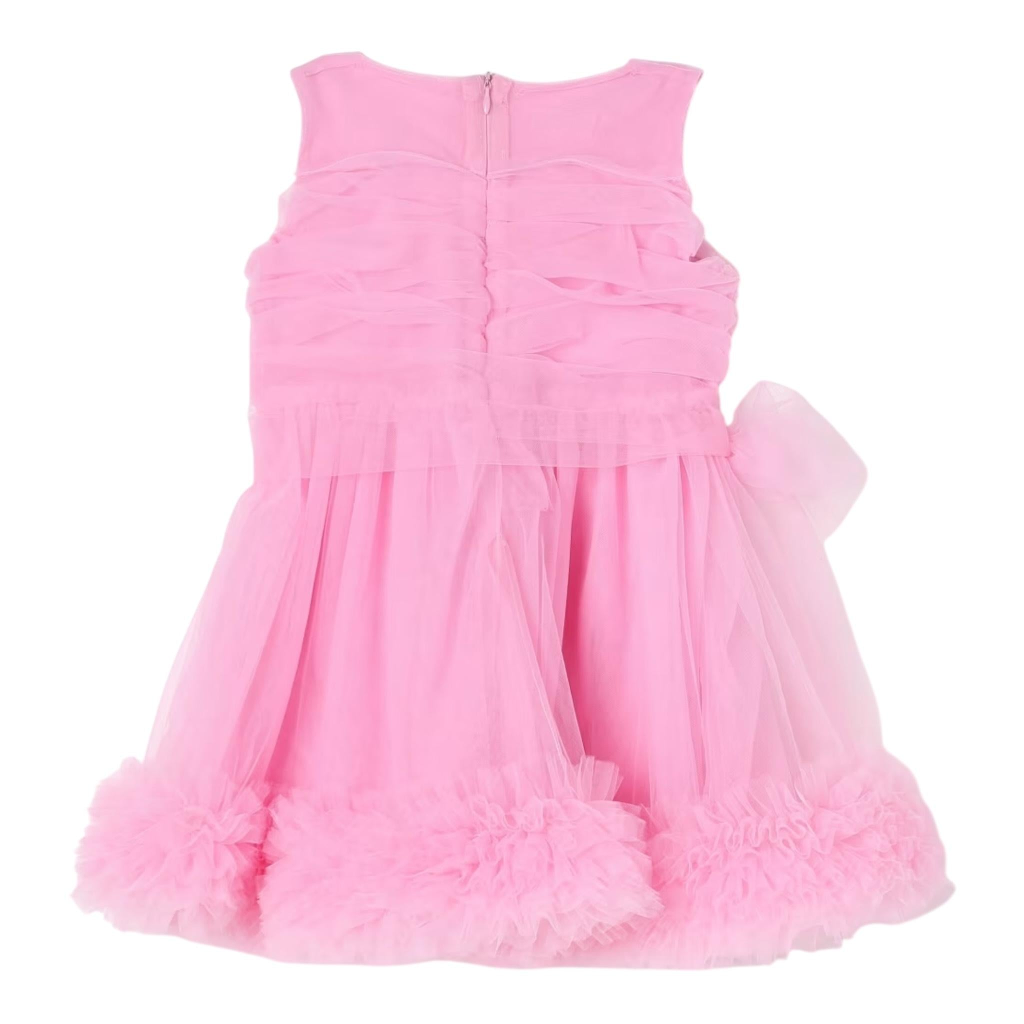 Liu Jo Abito Tinta Unita con Tulle per Neonata KA5115X ROSA LIU JO 