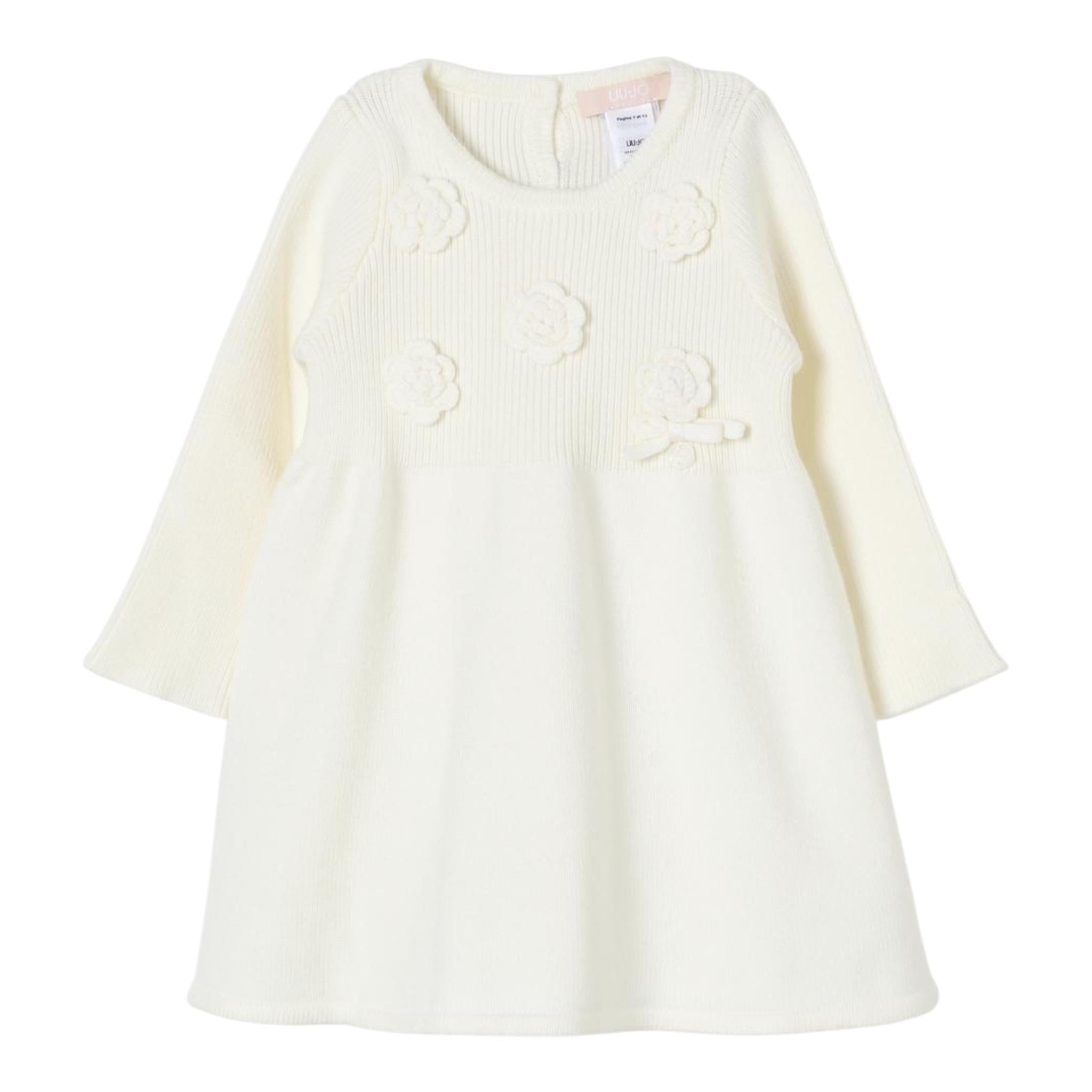 LIU JO abito in maglia manica lunga tinta unita Panna per Neonata HF4021 PANNA LIU JO 
