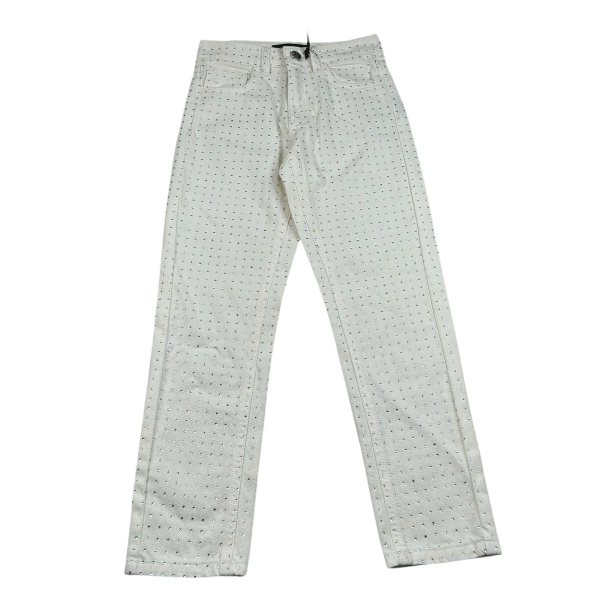 John Richmond Jeans Tinta Unita con Applicazioni Brillantini per Bambina RGP26225PA PANNA JOHN RICHMOND 