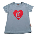 Just Cavalli T-Shirt Girocollo Tinta Unita con Cuore per Neonata JIP26033TS AZZURRO JUST CAVALLI 