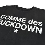 Comme Des Fuckdown T-Shirt tinta unita con Stampa Nero per Bambina TSCD9302J NERO COMME DES FUCKDOWN 