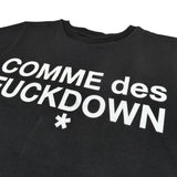 Comme Des Fuckdown T-Shirt tinta unita con Stampa Nero per Bambina TSCD9302J NERO COMME DES FUCKDOWN 