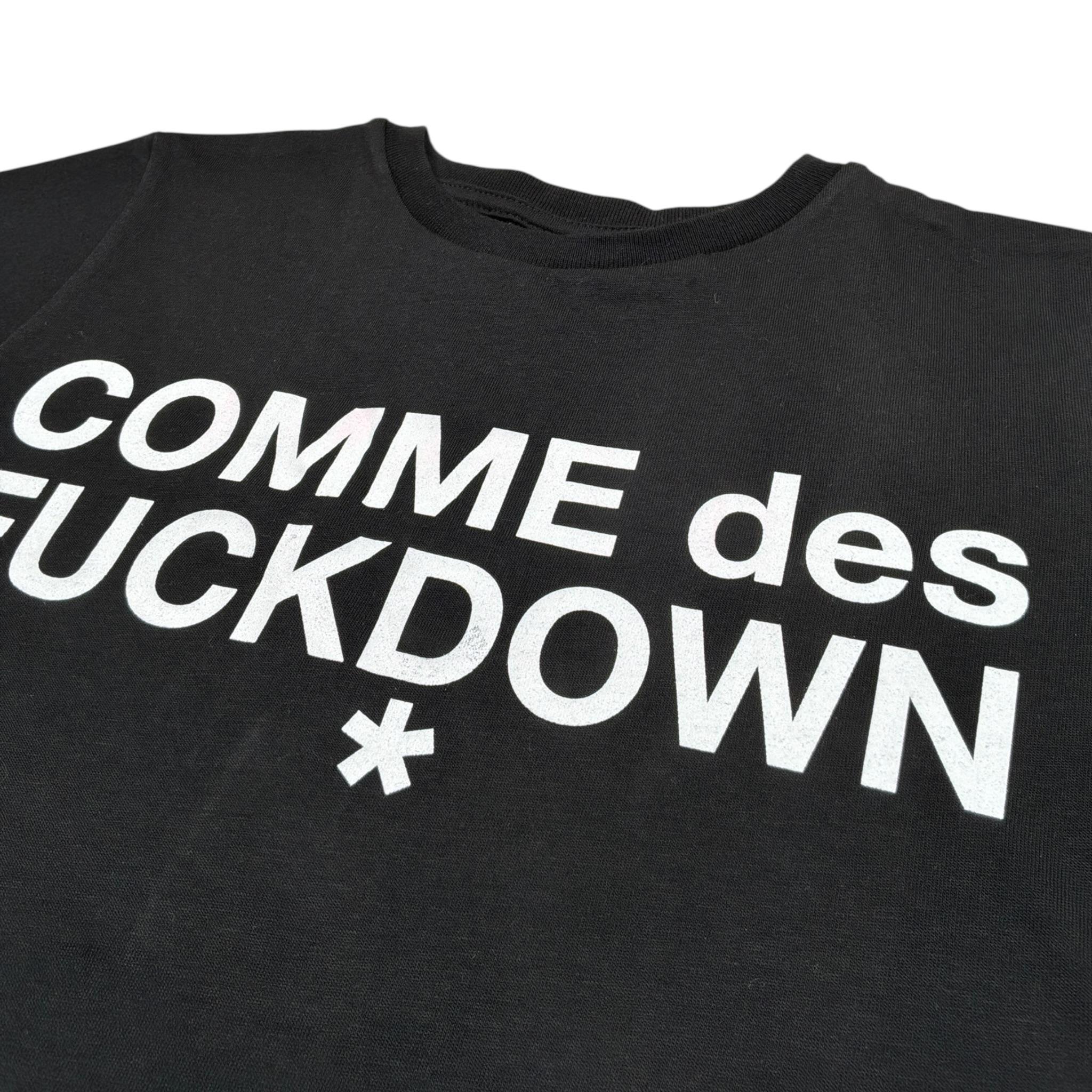 Comme Des Fuckdown T-Shirt tinta unita con Stampa Nero per Bambina TSCD9302J NERO COMME DES FUCKDOWN 