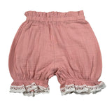 Babyvip Short Tinta Unita con Ricami per Neonata T1539 ROSA BABYVIP 