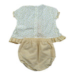 Calamaro Completo 2 Pezzi Camicia-Culotte per Neonata 11198 BIANCO/GIALLO CALAMARO 