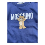 MOSCHINO abito modello felpa tinta unita con logo Blu per Neonata MDV0CV BLU MOSCHINO 
