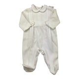 LE BEBE' tutina tinta unita con stampa Bianco per Neonata LBG5944 BIANCO LE BEBE' 