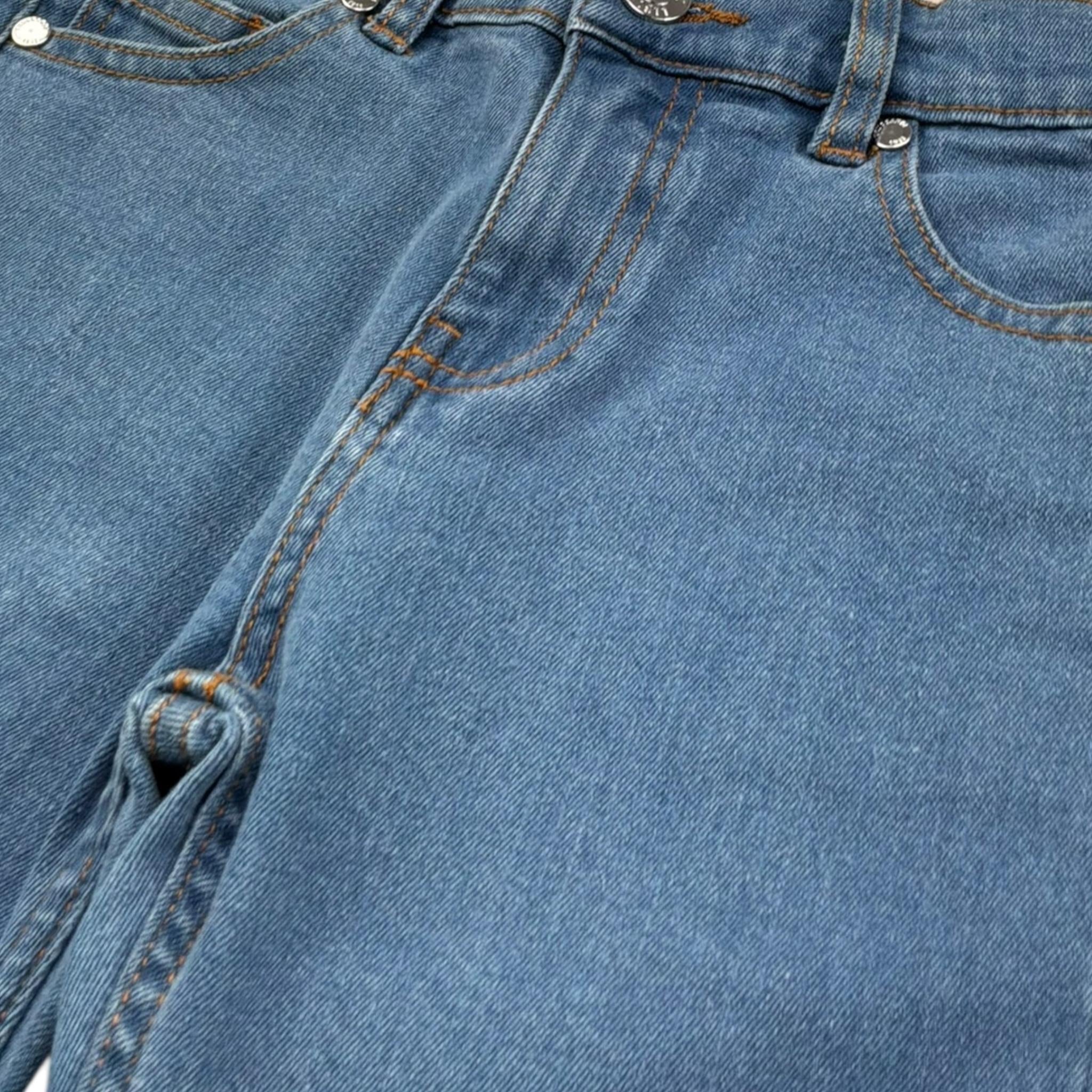 Trussardi Jeans Tinta Unita con Cuciture In Contrasto per Bambina TBP26112JE AZZURRO TRUSSARDI 