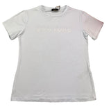 Fun &amp; Fun Einfarbiges Rundhals-T-Shirt mit weißem Aufdruck für Mädchen