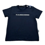 Daniele Alessandrini T-Shirt Girocollo Tinta Unita con Stampa per Neonato 1296M00036 BLU DANIELE ALESSANDRINI 