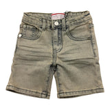 Cesare Paciotti Einfarbige Denim-Bermudashorts mit verstellbarer Taille in Grau für Neugeborene