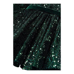 ABEL & LULA abito tinta unita con cintura e paillettes Verde per Bambina 5528 VERDE ABEL & LULA 