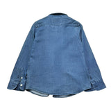 Saint Barth Camicia Tinta Unita In Denim per Bambino 00614L BLU SAINT BARTH 