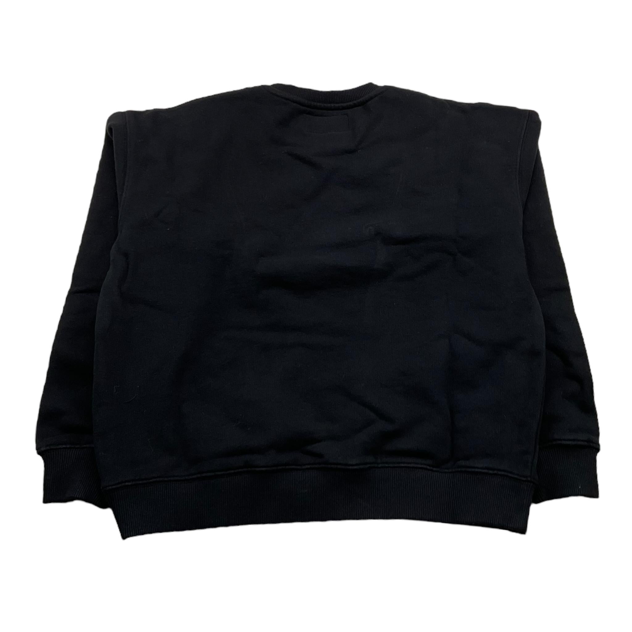 SAINT BARTH felpa girocollo tinta unita con stampa Nero per Bambina BRN0002023 NERO SAINT BARTH 