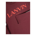 LANVIN shirt girocollo tinta unita cn logo Bordeaux per Bambino N25145 BORDEAUX LANVIN 