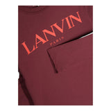 LANVIN shirt girocollo tinta unita cn logo Bordeaux per Bambino N25145 BORDEAUX LANVIN 