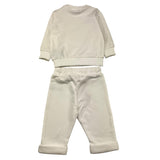 TRUSSARDI completo 2 pezzi felpa-pantalone tinta unita Bianco per Neonato TIA25031CF BIANCO TRUSSARDI 