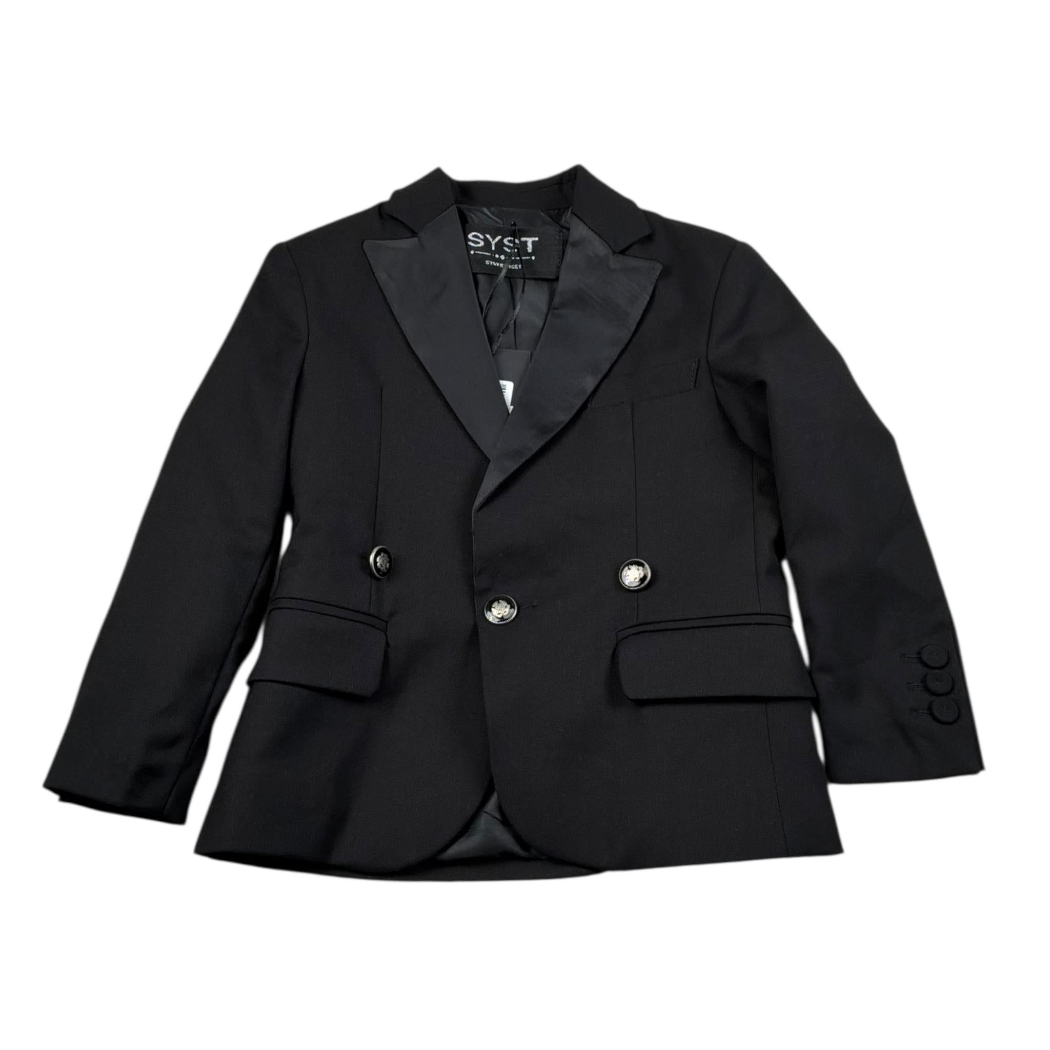 Syst Giacca Tinta Unita con Bottoni per Bambino GCB800 NERO SYST 