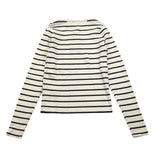 Relish Maglia Bicolore Con Fantasia A Righe Bianco/Nero Per Bambina