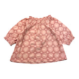 Zhoe & Tobiah Camicia Traforata Tinta Unita Con Ricami Rosa Per Bambina
