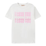 N°21 T-Shirt Tinta Unita con Stampa per Bambina N2102A BIANCO N°21 