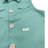 Daniele Alessandrini Camicia Smanicata Tinta Unita per Neonato 1296C00236 VERDE ACQUA DANIELE ALESSANDRINI 