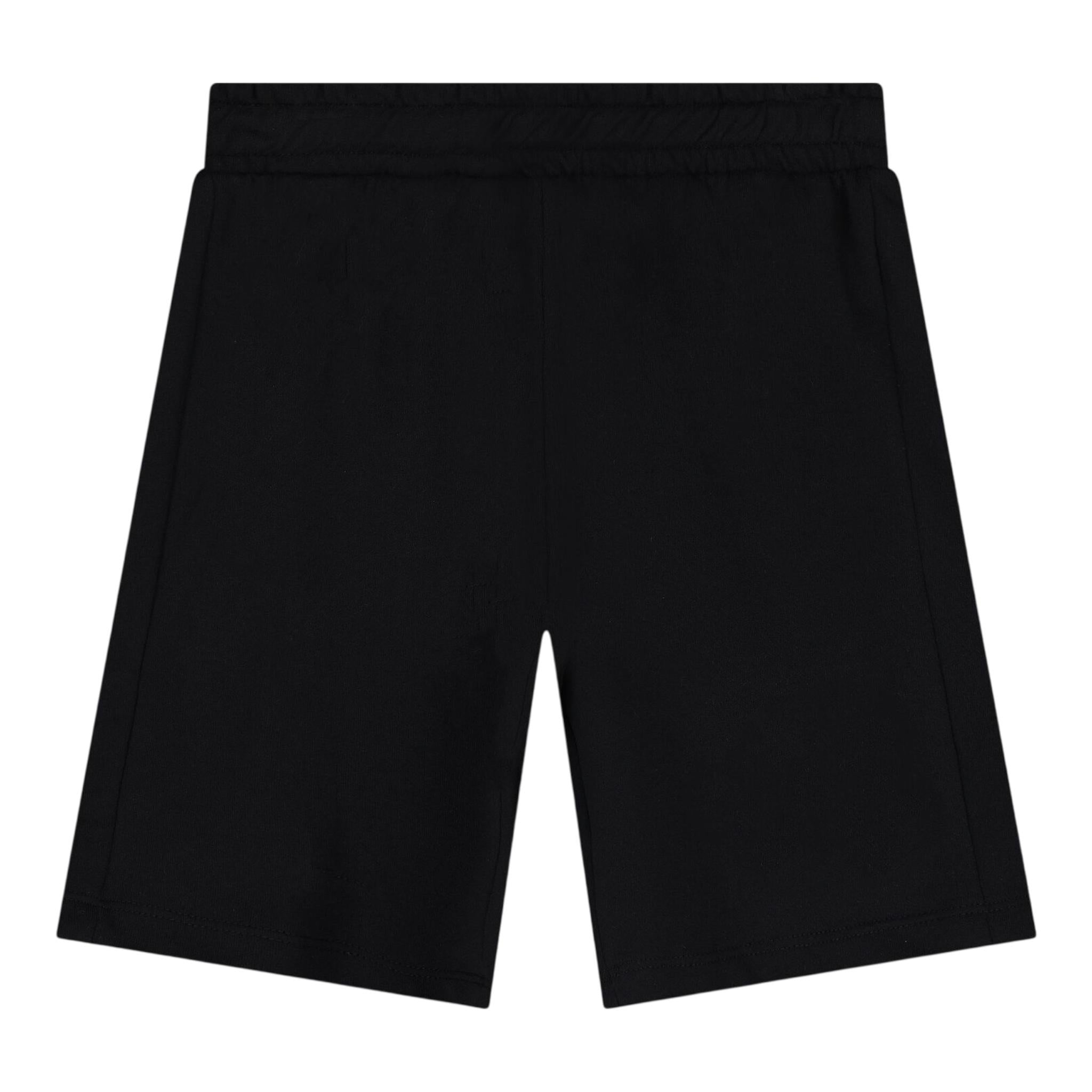 Moschino Bermuda Tinta Unita con Stampa per Bambino HUQ02A NERO MOSCHINO 