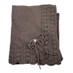 Le Coconne Coperta Tinta Unita con Ricami per Neonata LCN0421 MARRONE LE COCONNE 