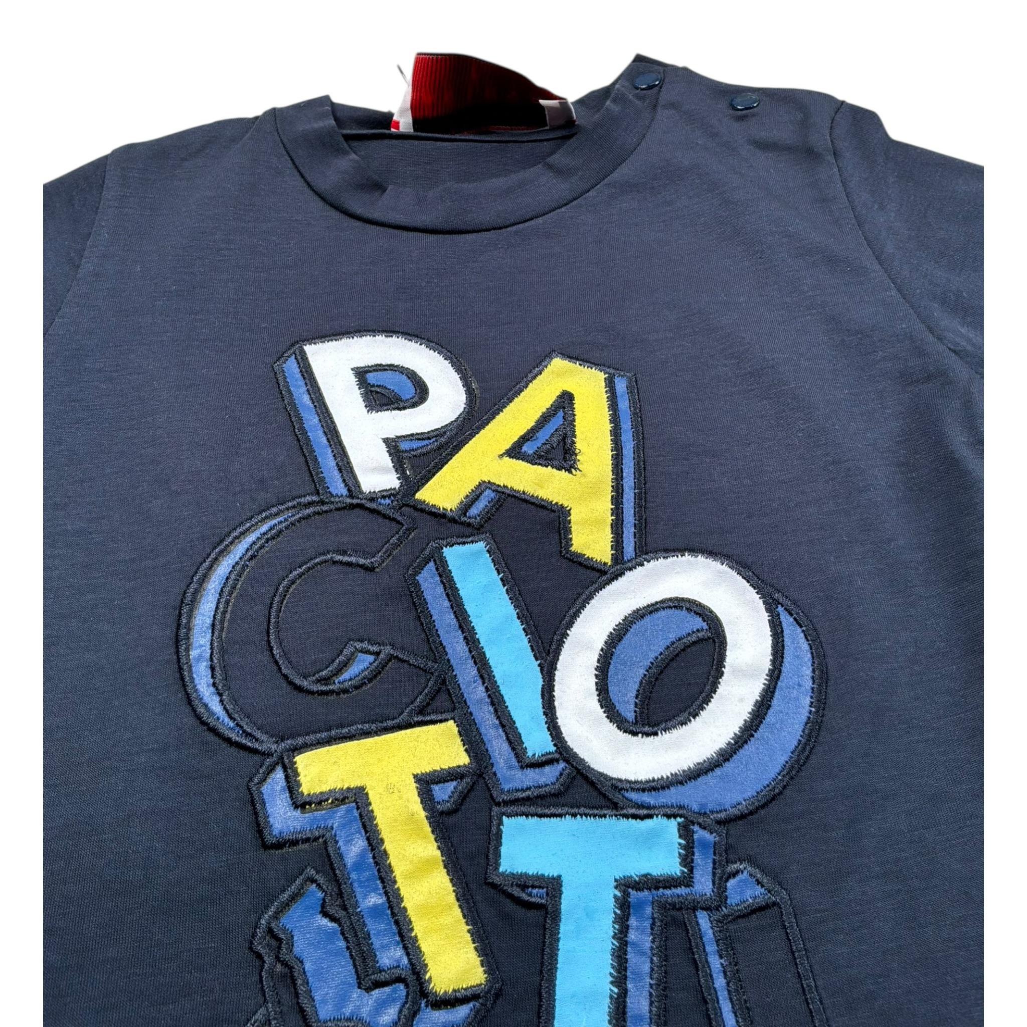 Cesare Paciotti T-Shirt Girocollo Tinta Unita con Stampa per Neonato TSP3170B BLU CESARE PACIOTTI 